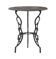 vidaXL 3 Piece Bistro Set Cast Aluminum