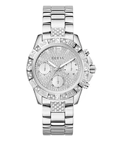 Guess Women's Multi- Function Silver Tone Stainless Steel Watch 40mm