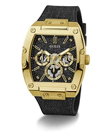 Guess Men's Multi-Function Black Denim or Silicone Watch 42mm