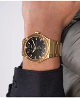 Guess Men's Multi- Function Gold Tone Stainless Steel Watch 45mm