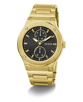 Guess Men's Multi- Function Gold Tone Stainless Steel Watch 45mm