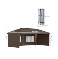 Slickblue 10' x 20' Pop-Up Canopy Party Tent with 4 Sidewalls for Complete Coverage