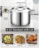 Cooks Standard -Quart Classic Stainless Steel Stockpot with Lid