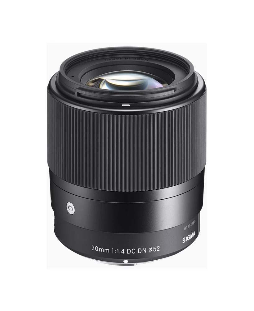 Sigma 30mm F1.4 Dc Dn Contemporary Lens for Nikon Z Mount with Lens Hood (Black)