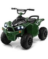 Costway 12V Battery Powered Kids Ride On Atv Electric 4-Wheeler Quad Car with MP3 & Ligh