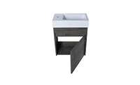 Slickblue 18'' Floating Wall-Mounted Bathroom Vanity for Space-Saving and Modern Design