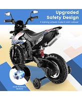 Costway 12V Licensed Aprilia Kids Ride On Motorcycle Electric Dirt Bike with Light & Music