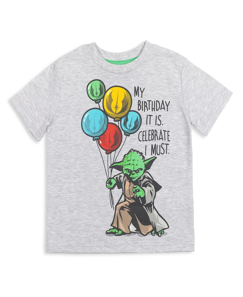Star Wars Boys Darth Vader Yoda Birthday T-Shirt to