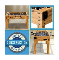 SereneLife 48" Competition Foosball Table for Home and Game Room with 2 Balls and 2 Cup Holders