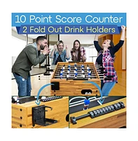 SereneLife 48" Competition Foosball Table for Home and Game Room with 2 Balls and 2 Cup Holders