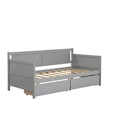 Slickblue Daybed with Storage Drawers for Space-Saving Bedroom Furniture and Extra Organization