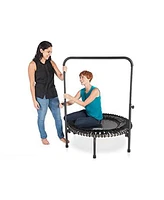 JumpSport 350 Indoor 39-Inch Mini Trampoline and Handle Bar Accessory, Black