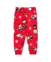 Peanuts Toddler Boys Christmas Fleece Sweatshirt and Jogger Pants Outfit Set Newborn to (Newborn - 5T)