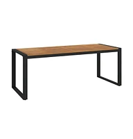 vidaXL Patio Table with U-shaped Legs 78.7"x35.4"x29.5" Solid Wood Acacia