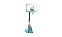 Slickblue Outdoor Portable Basketball Hoop System, Height Adjustable 7.5-10ft, 44 Inch Backboard, with Stable Base and Wheels