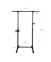 Slickblue Short Clothing Rack with Bottom Shelves for Hanging Clothes