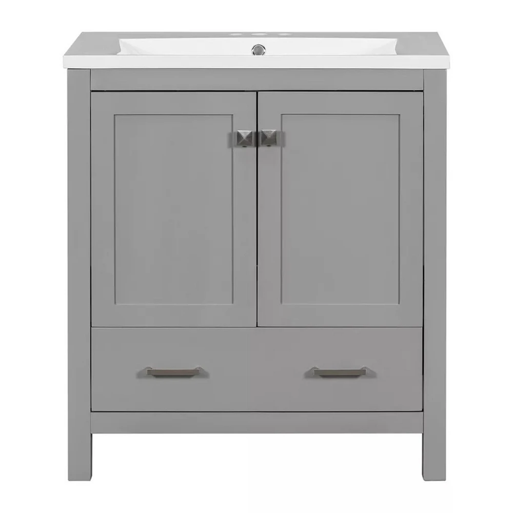 Slickblue Grey Bathroom Vanity with Single Sink for a Modern Look