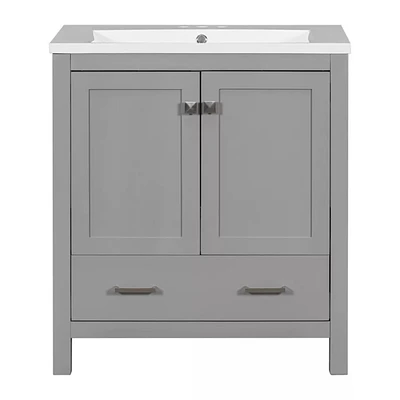 Slickblue Grey Bathroom Vanity with Single Sink for a Modern Look