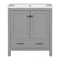 Slickblue Grey Bathroom Vanity with Single Sink for a Modern Look