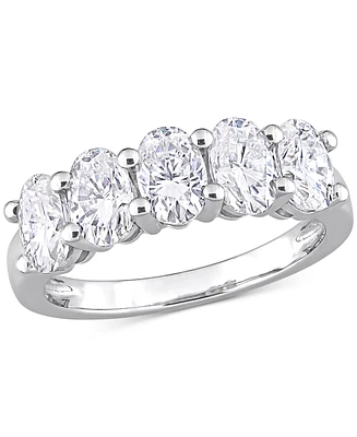 Moissanite Oval Five Stone Anniversary Band (2-1/2 ct. t.w.) 10k White Gold