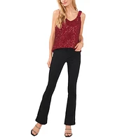 Vince Camuto Women's Sequin V-Neck Sleeveless Top