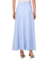 Vince Camuto Women's Faux-Leather Seamed Maxi Skirt