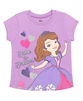 Disney Girls Sofia the First Minnie Mouse Vampirina Fancy Nancy 4 Pack T-Shirts to