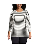 Lands' End Plus 3/4 Sleeve Cotton Supima Tunic