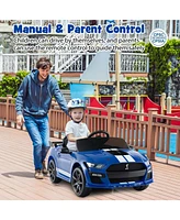 Costway 12V Licensed Ford Mustang Shelby GT500 Kids Ride on Car with Remote Control