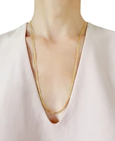 26" Curb Link Chain Necklace (3-1/6mm) in Solid 14k Gold