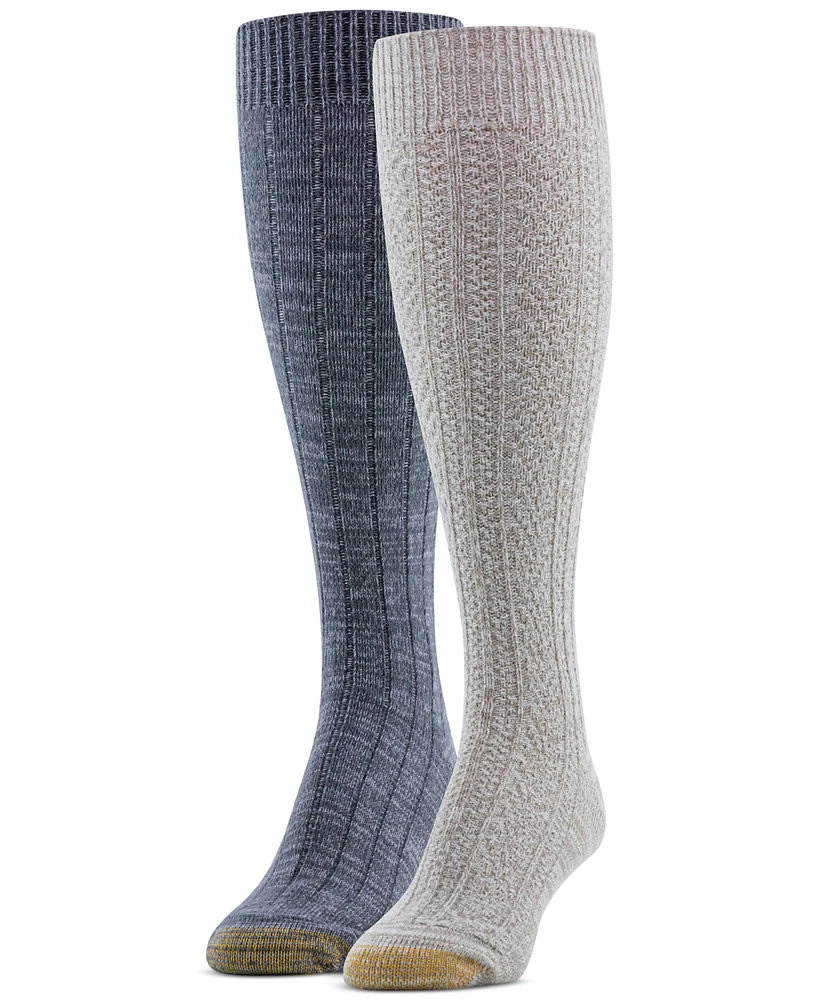 Gold Toe Women's 2-Pk. Casual Tuckstitch Knee-High Socks