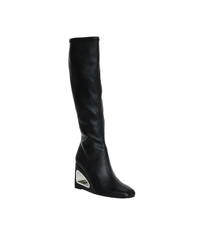 Katy Perry Women's Hollow Wedge Knee High Boots