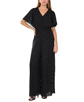 Vince Camuto Women's Jacquard Smocked-Waist Jumpsuit