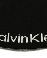 Calvin Klein Men's Large Logo Scarf & Beanie Set