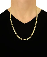 26" Open Curb Link Chain Necklace (4-5/8mm) in Solid 14k Gold