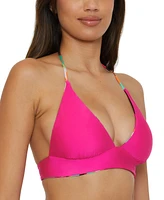 Trina Turk Women's Swoop Print Reversible Bikini Top, Created for Macy's