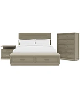 Cascade 3-Pc. Bedroom Set (King Storage Bed
