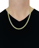 24" Open Curb Link Chain Necklace (5-3/4mm) in Solid 14k Gold