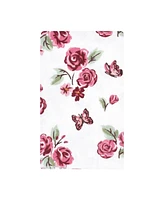 Hudson Baby Infant Girl Flannel Burp Cloth 10pk, Sweet Roses, One Size