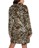 Guess Women's Solange Jacquard Faux-Fur Long-Sleeve Jacket