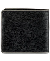 Cole Haan Men's Leather Global Bifold Coin Pocket Wallet with Contrast Color Edge