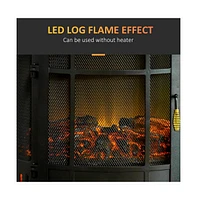 Slickblue 1500W 22-Inch Electric Fireplace: Powerful Heating with Realistic Flame Effect