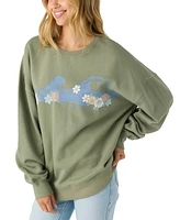 O'Neill Juniors' Oversized Graphic Crewneck Sweatshirt