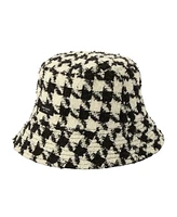 Kate Spade New York Women's Houndstooth Tweed Bucket Hat