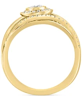 Effy Diamond Halo Crossover Statement Ring (1/2 ct. t.w.) in 14k Gold