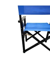 Slickblue 2-Piece Wooden Director's Folding Chair Set with Canvas Seat – Portable and Foldable Chairs