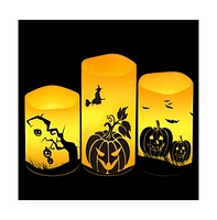 Cowin Halloween Flameless Candles Set Battery Operated