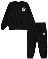 Nike Toddler Boys Powder Play Jacquard Crew Top and Pants, 2-Piece Set