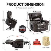 Mondawe Power Lift Recliner Chair Heat Massage