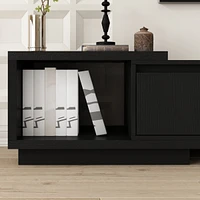 Homsee Extendable Tv Stand Entertainment Center Wood Media Console